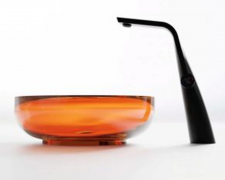 Steinberg Countertop Basin Round Polyresin 400X120 Amber